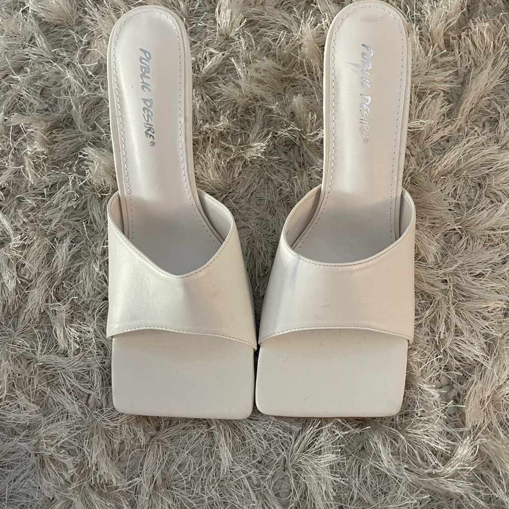 Public desire square toe high heel